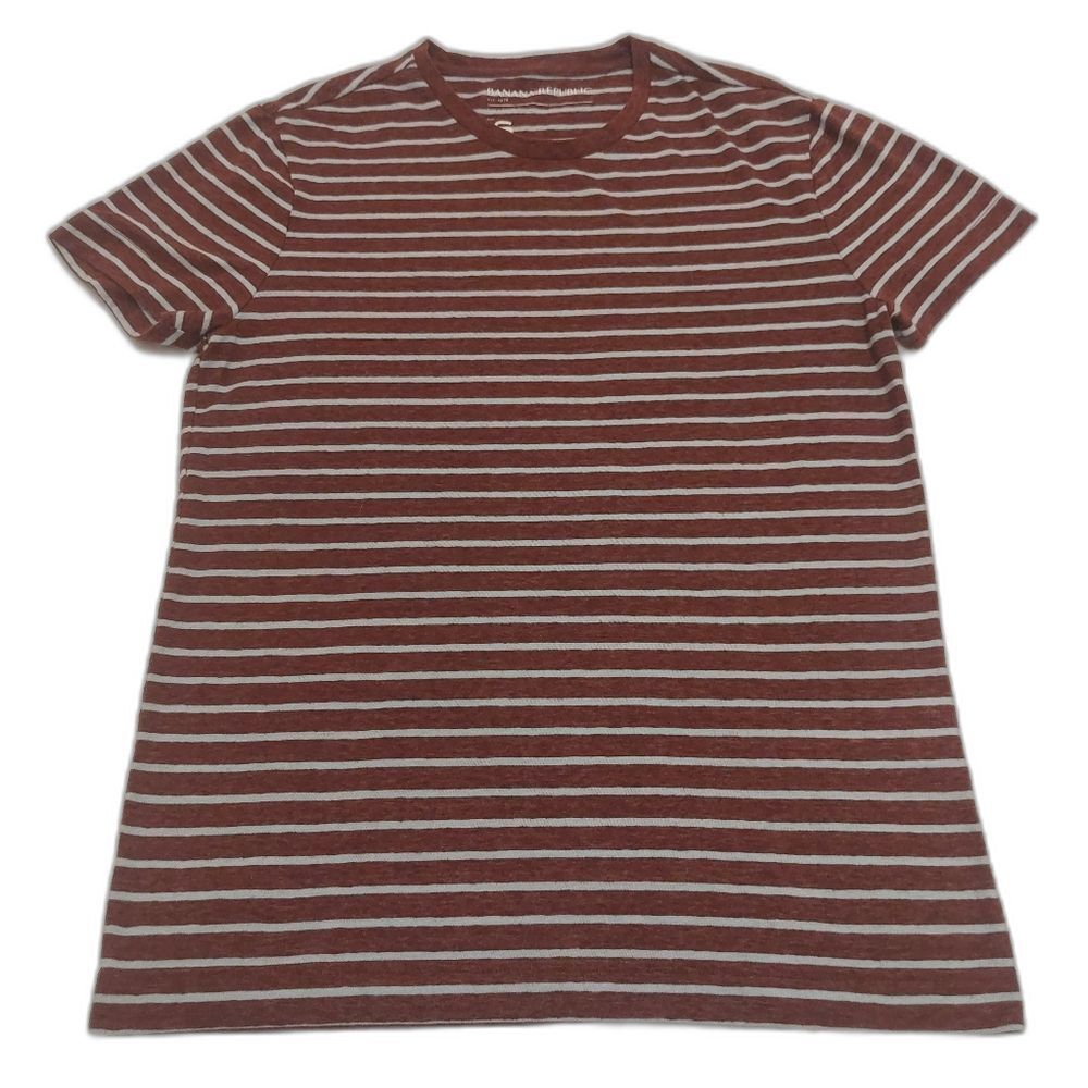 Banana Republic Short Sleeve Striped Tee Size Small Red Blue